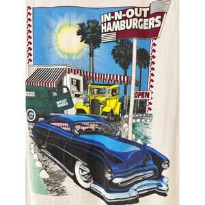 Vintage 2002 In-N-Out Burger Las Vegas 10th Anniversary Shirt XL Hot Rod Car